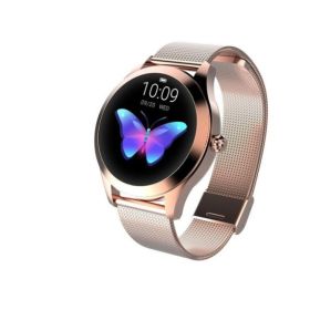 Heart Rate Monitoring Sports Step Smart Bracelet (Option: Rose gold-Steel strip)