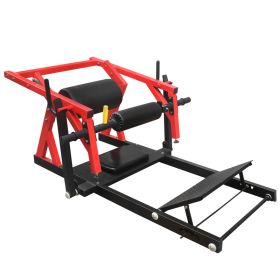 Hip Thrust Machine, Bridge Machine with Weight Holder, Heavy Duty Butt Exercise Equipment for Glute Muscles Building and Butt Shaping, Red (Option: BlackRed)