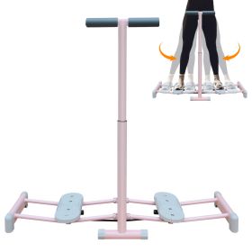 Ski Machine Foldable, Simulated Ski Trainer with 4-Level Adjustable Non-Slip Pedal Armrest, Pelvic Floor Muscle Trainer for Home (Option: Pink)